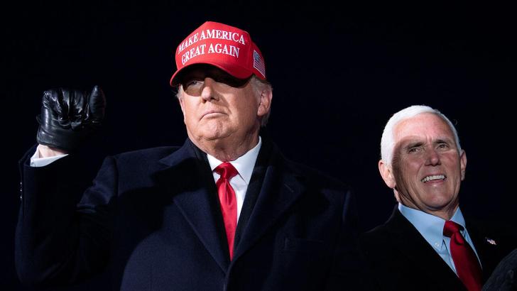 Former President and Vice-President Donald Trump and Mike Pence